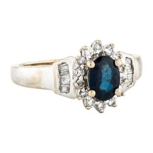 Diamond and Sapphire Cocktail Ring